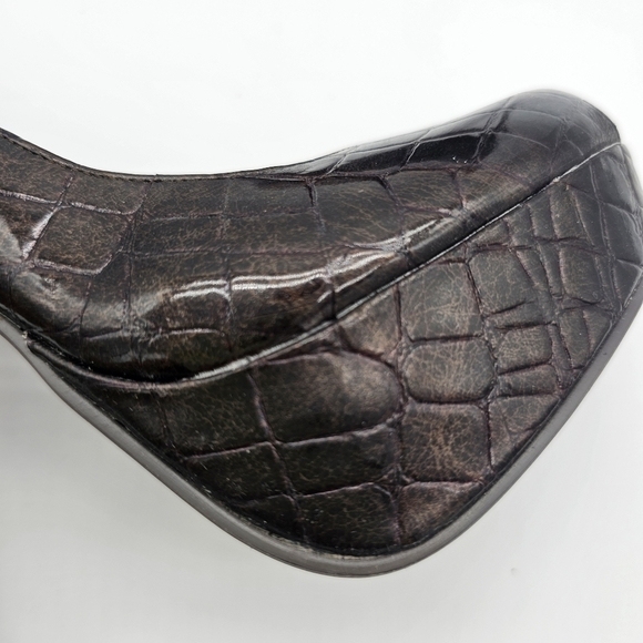 Call It Spring Women's Croc Inspired Platform High Heels, Brown, Size 6, NEW - Picture 11 of 12